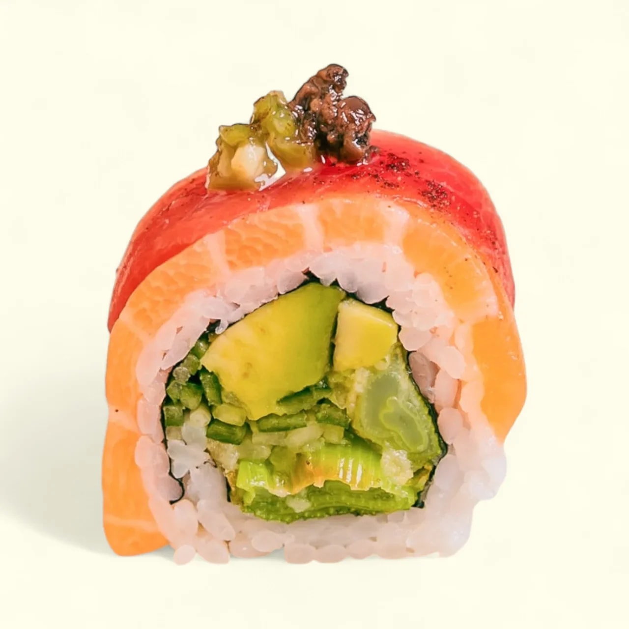 RAINBOW ROLL uramaki (4 lub 8 szt.)